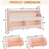 Petrimins  Toy Storage Organizer for Kids, Toy Storage Cabinet with Drawers, Boys and Girls Toy Shelf with Wheels, Kids Bookshelf for Bedroom - 2 of 4