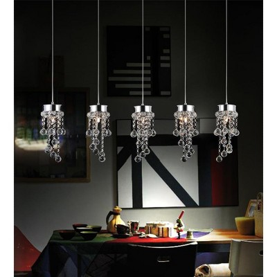 CWI Lighting Monica 5 Light Multi Light Pendant With Chrome Finish