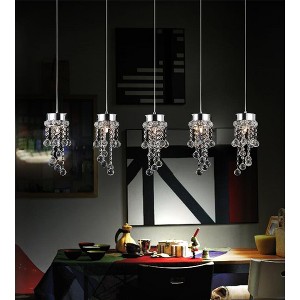 CWI Lighting Monica 5 Light Multi Light Pendant With Chrome Finish - 1 of 2