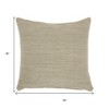 HomeRoots Taupe Distressed Stripes Throw Pillow - 3 of 4