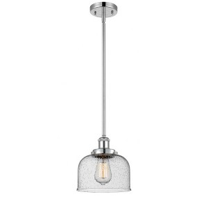 Bell - 1 Light Stem Hung Mini Pendant In Industrial Style-10 Inches Tall and 8 Inches Wide - 1 of 1