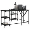 vidaXL Desk Black 54.7 in.x54.7 in.x29.5 in. Engineered Wood - 3 of 4