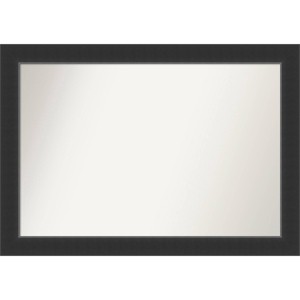 Amanti Art 41" x 29" Non-Beveled Corvino Black Wood Wall Mirror: Modern Rectangular, Includes Mount Hardware - 1 of 4