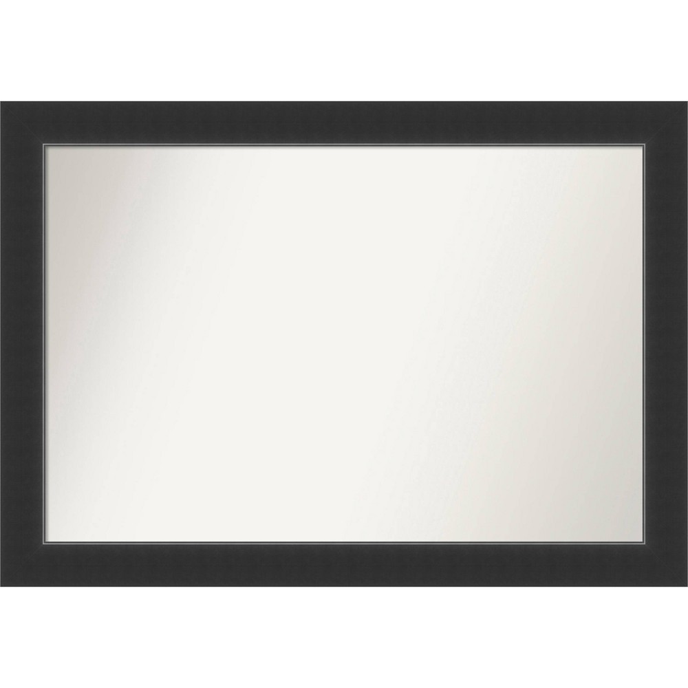 Photos - Wall Mirror Amanti Art 41" x 29" Non-Beveled Corvino Black Wood : Modern Re