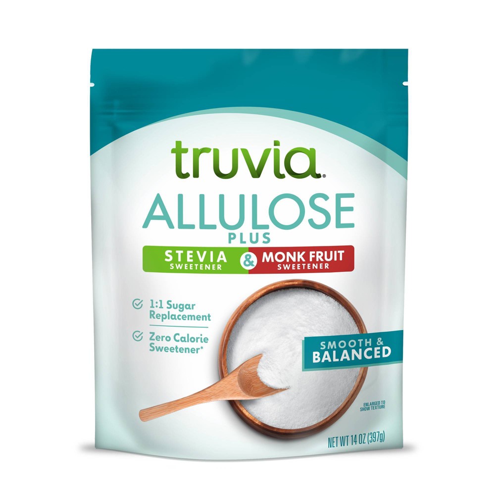 Truvia Allulose Plus Stevia and Monk Fruit Blend Sweetener Sugar Substitute - 14oz