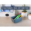 Nat & Jules Matte Grey 6.5 x 4 Ceramic and Bamboo Butter Dish With Lid - 3 of 4