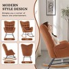 Rocking Chair, Upholstered Rocking Chair With Backrest and Pockets for Living Room, Bedroom, Balcony - 2 of 4