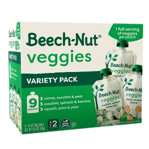 Beech-Nut Veggie Baby Food Pouch Variety Pack - 3.5oz/9ct - 1 of 4