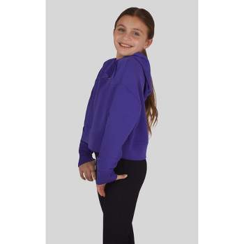 90 Degree By Reflex Girls Hoodie Jacket Sizes 7-8 Small Teal Blue Thumb  Holes