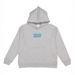 The Juniper Shop Embroidered Choose Happy Smiley Face Youth Graphic Hoodie - 1 of 3