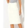 INSPIRE CHIC Women's Casual High Waist Back Slit Short Denim Skirts - 2 of 4