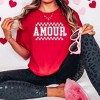 Simply Sage Market Women's Amour Distressed Checkered  Short Sleeve Garment Dyed Tee - 2 of 3