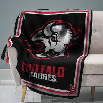 Sleep Squad Buffalo Sabres Goat Head Logo 60 x 80 Raschel Plush Blanket
