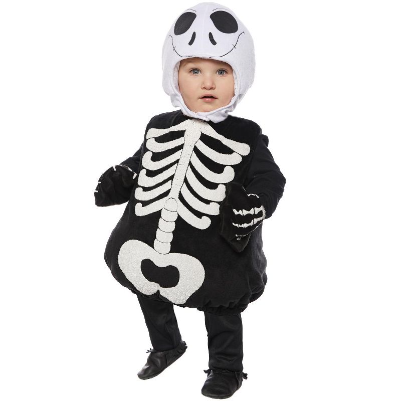 Underwraps Costumes Skeleton Belly Baby Toddler Costume, 1 of 2