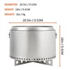 20.5Inch Smokeless Firepit, with Removable Ash Base, Stainless Steel Wood Burning Fireplace for Camping, Outside, Bonfire, Backyard and Patio - 2 of 4