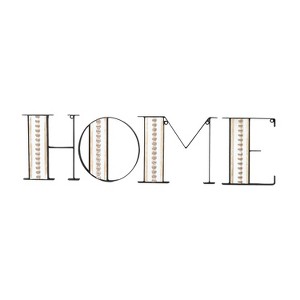 VIP Metal 30 in. Gold Home Outline Letter Wall Decor w/ Beads - 1 of 2
