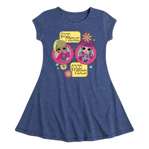 Girls' - LOL Surprise! - Good Friends, Good Vibes Besties Fit & Flair Cap Sleeve Dress - 1 of 3