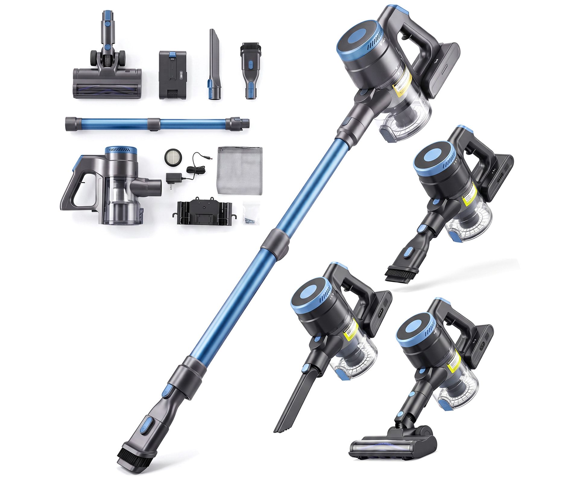 SUGIFT Cordless Stick Vacuum Cleaner with LED Display Anti Tangle Roller Brush for Home
