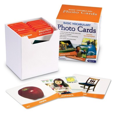 Learning Resources Basic Vocabulary Photo Cards, Ages 5+