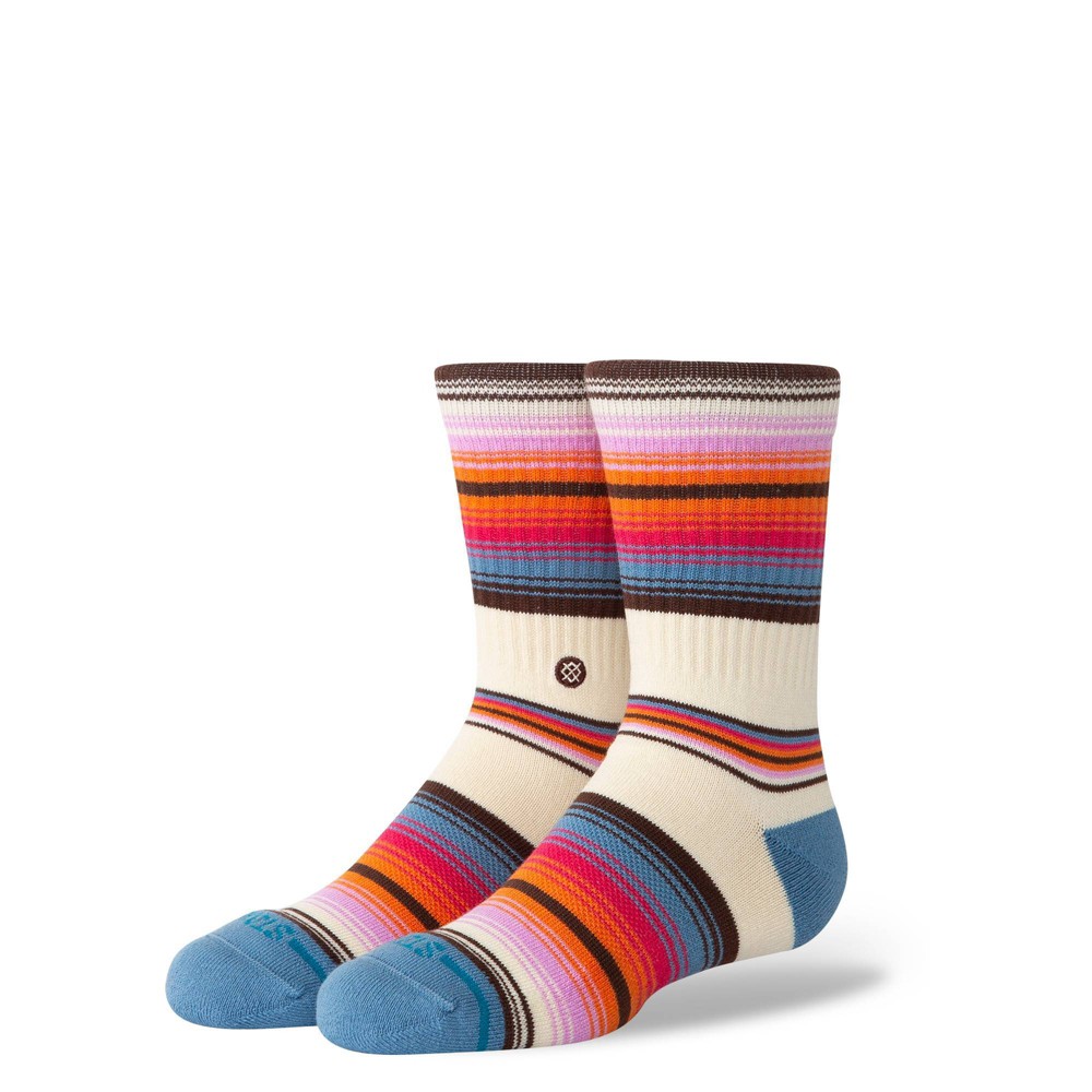 Stance X Wade Kids Seriously Serape Crew Socks - Cream L