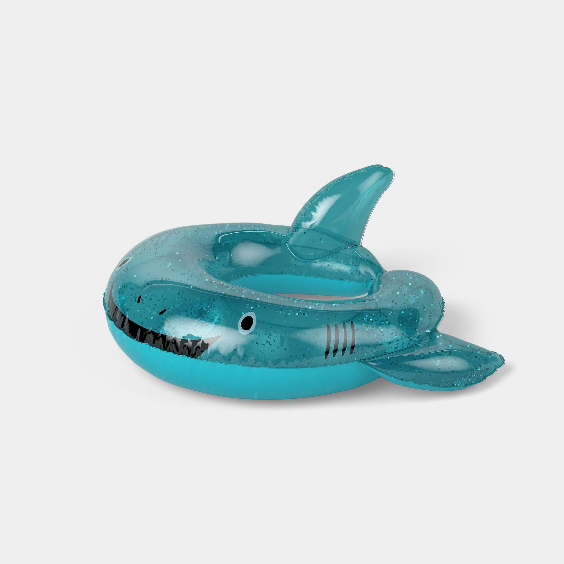 Split Ring-Shark Glitter Novelty Float - Sun Squad™ Green