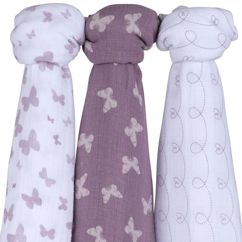 Ely's & Co. Cotton Muslin Swaddle Blanket  3 Pack, 3 of 6