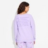 Women's Self Love Bow Cozy Graphic Sweatshirt - Purple - image 2 of 3