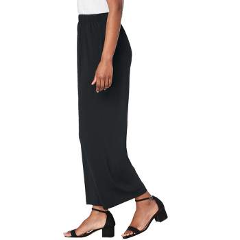 Roaman's Women's Plus Size Petite Ultrasmooth® Fabric Wide-Leg Pant