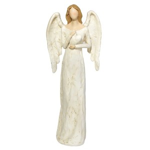 Dicksons Ivory White Angel with Heart 12 inch Resin Table Top Figurine - 1 of 1