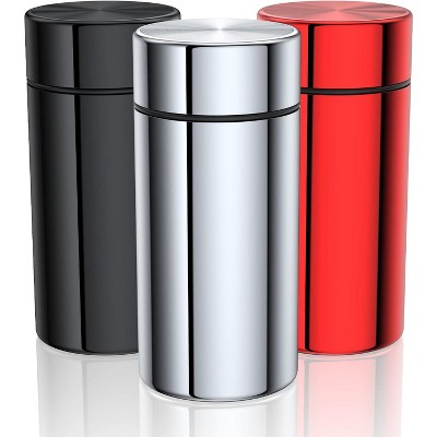 3-Pack Portable Aluminum Storage Jars, Airtight Smell Proof Metal Bottle for Coffee, Teas, Herb & Spice