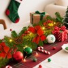 6 FT Artificial Christmas Decoration, Christmas Garland with 20 Led Lights and Pine Cones, Red Berries & Bows - 3 of 4