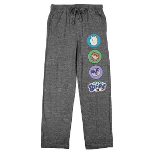 We Baby Bears Characters and Title Logo Men's Heather Gray Graphic Sleep Pants - 1 of 4