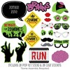 Big Dot of Happiness Zombie Zone - Halloween or Birthday Zombie Crawl Party Photo Booth Props Kit - 20 Count - 2 of 4