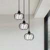 DORESshop 3-Light Modern Black Cluster Kitchen Island Pendant Light Fixtures, Mini Crystal Hanging Light - 2 of 4