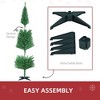 NAYSAYE 6FT Unlit Xmas Tree 390 Branch Tips Slim Pencil Artificial Christmas Tree Indoor Holiday Decoration for Festive Home and Office, Green - 3 of 4