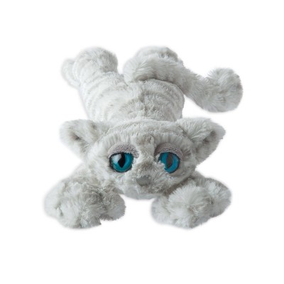 grey and white stuffed cat