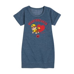 - Paw Patrol - Valentine's Heartbreaker Graphic Short Sleeve Fleece Dress - 1 of 4