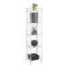 57.5" Extra Storage 5 Tier Folding Metal Shelf with Scroll Design White - Breighton Home: No Assembly Required, Decorative Display - image 3 of 4