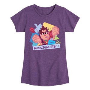 Girls' - Disney - BuzzTube Star Fitted Short Sleeve Graphic T-Shirt - 1 of 4