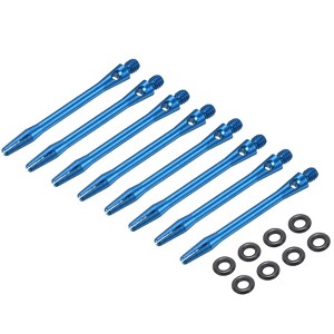 Unique Bargains 2BA Thread Aluminum Dart Shafts with Rubber Rings for Steel Tip 8 Pcs - 1 of 4