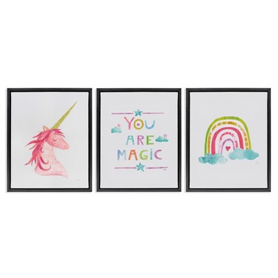 Stupell Industries You Are Magic Rainbow & Unicorn, 17" x 21"