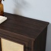 CAVINAS Farmhouse TV Stand Rattan TV Stand with 2 Storage Shelves Media Console for TVs up to 70 Inches - 4 of 4