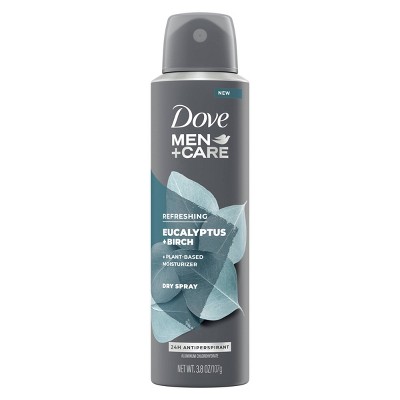 Dove Men + Care Refreshing Eucalyptus + Birch Plant Based Antiperspirant & Deodorant Dry Spray - 3.8oz