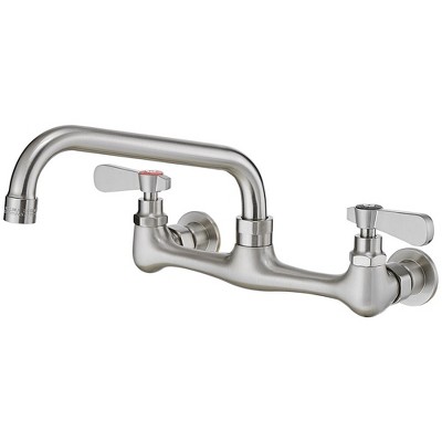 Bwe Double Handles Wall Mount Modern Standard Kitchen Faucet With 8 ...