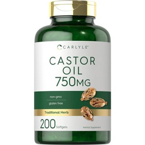 Carlyle Castor Oil 750mg | 200 Softgels - 1 of 2