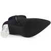 Allegra K Women's Zip Closure Pointed Toe Clear Block Heel Halloween Glitter Ankle Boots - 4 of 4