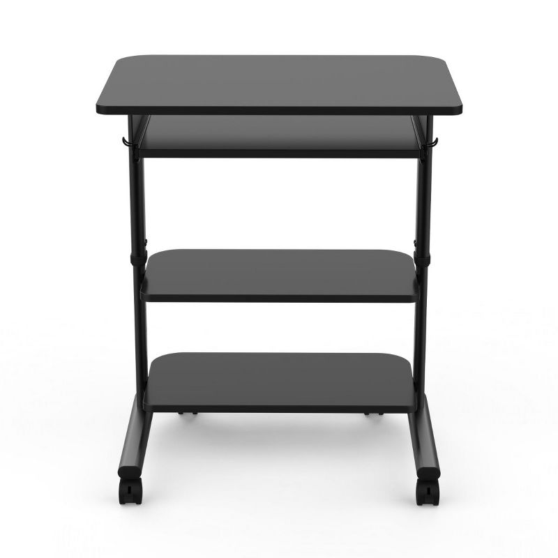 Stand Up Desk Store Adjustable Height Mobile Workstation with Retractable Keyboard Tray (29” Wide), 3 of 5