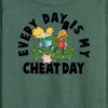 Women's - Hey Arnold! - Cheat Day Lightweight French Terry Wide Neck Long Sleeve Shirt - 2 of 4
