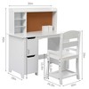 Kids Vanity Table with Wood Makeup Playset, Girls' Makeup Dressing Table with 3 Drawers - 2 of 4