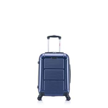 InUSA Pilot Lightweight Hardside Carry On Spinner Suitcase - Navy Blue